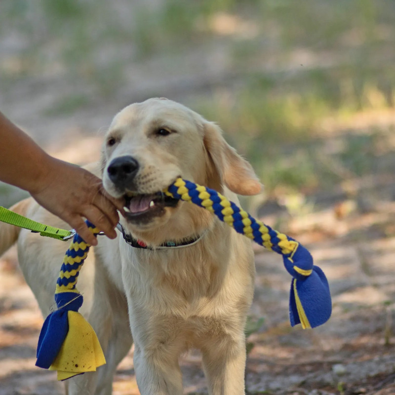 Hund Schlepper Fleece geflochten mit Schwänzen 60 cm