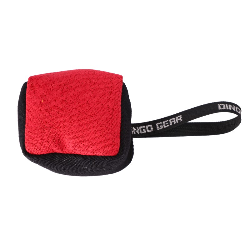 Beißwurst Hundespielzeug aus Nylcot mit Griff 10x10 cm 2