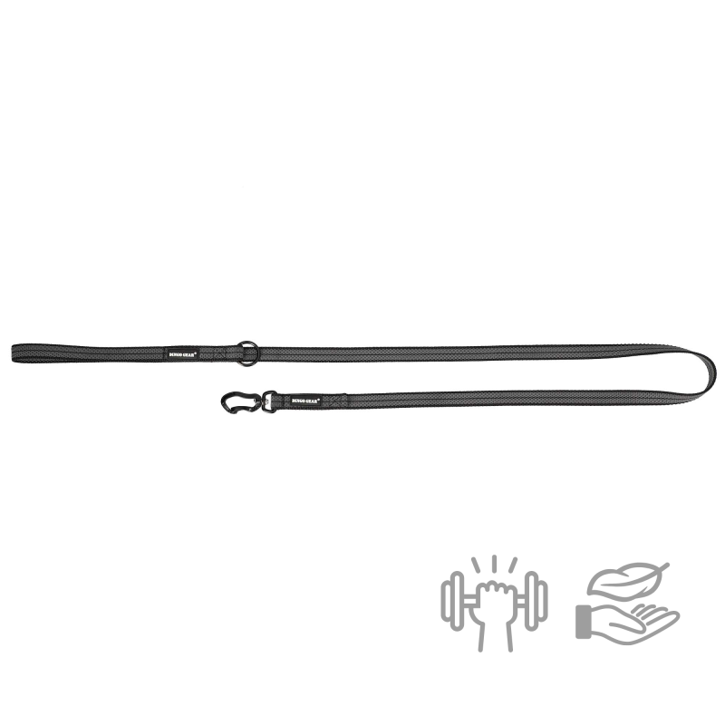 Ultraleichte Hundeleine aus gummiertem Gurtband 2