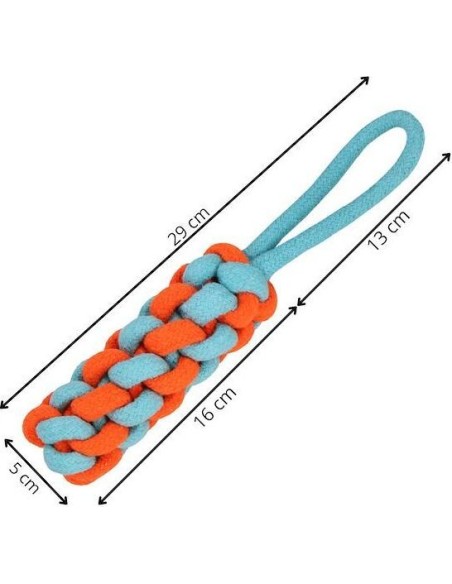 Hundespielzeug, Zerrspielzeug, Seil mit Knoten, Beißspielzeug, Seil 29 cm, Baumwolle, UNIVERSAL