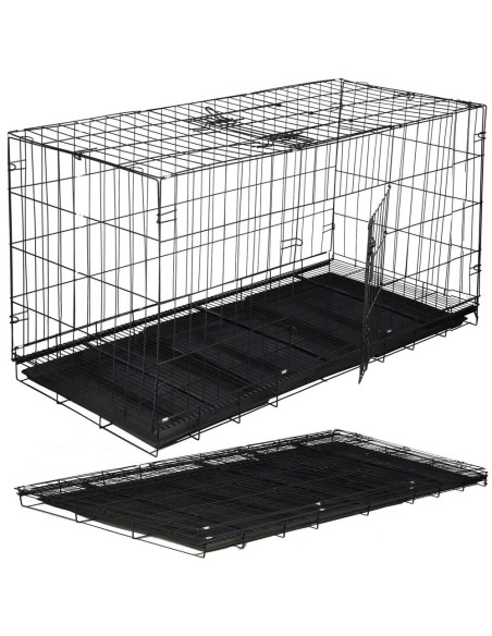 Hundekäfig Metall Transportkäfig Auto Transportbox faltbar Drahtkäfig