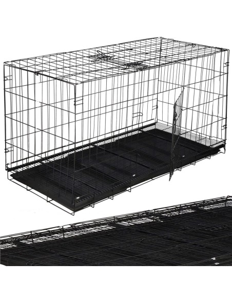 Hundekäfig Metall Transportkäfig Auto Transportbox faltbar Drahtkäfig