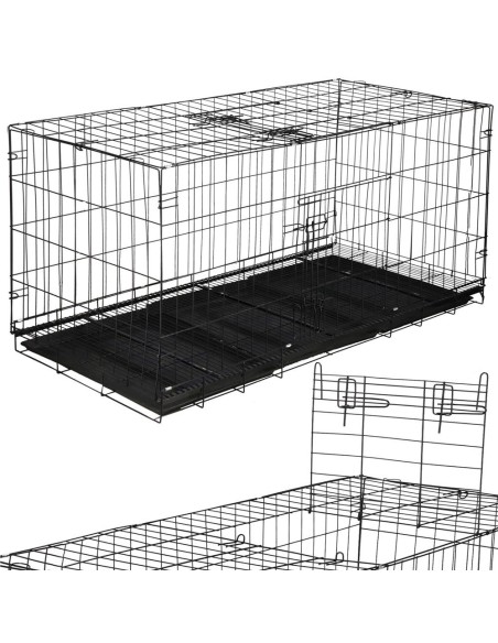 Hundekäfig Metall Transportkäfig Auto Transportbox faltbar Drahtkäfig