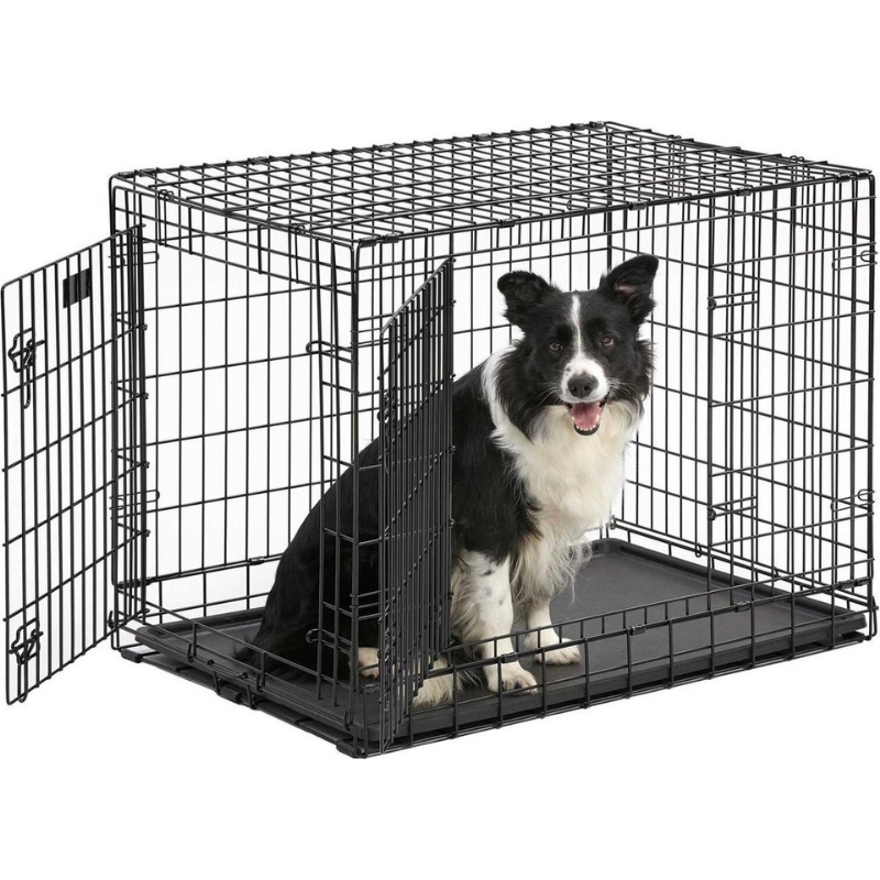 Hundekäfig mit PVC Lade und 2 Türen