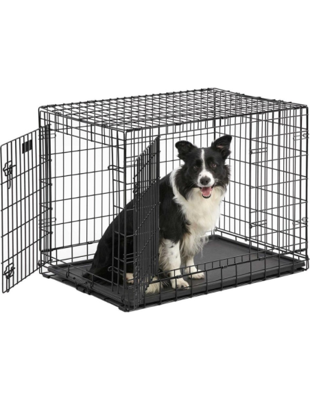 Hundekäfig mit PVC Lade und 2 Türen
