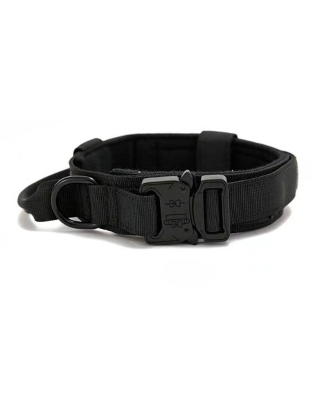 Taktisches Hundehalsband für große Hunde mit Metallverschluss und Haltegriff