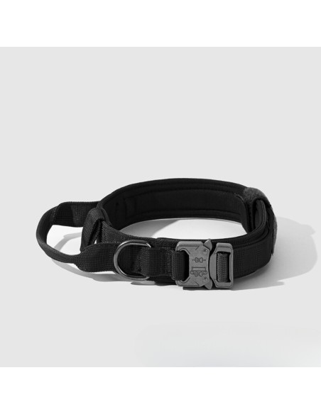 Taktisches Hundehalsband für große Hunde mit Metallverschluss und Haltegriff