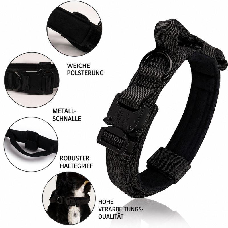 Taktisches Hundehalsband für große Hunde mit...
