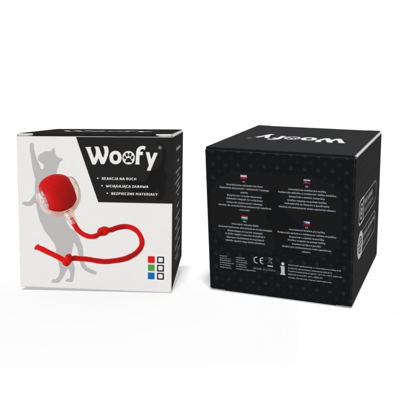 Interaktiver Ball für Hund & Katze USB LED...