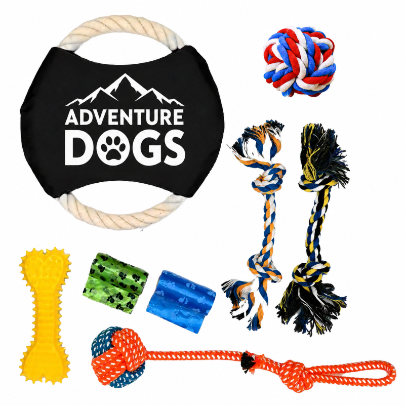 Adventure Dogs – 17-teiliges Hundespielzeug-Set mit Kau-,... 2