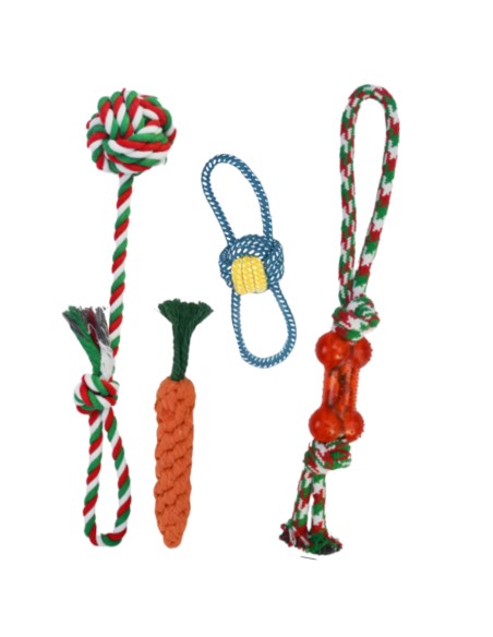 Adventure Dogs – 17-teiliges Hundespielzeug-Set mit Kau-, Seil- und Zerrspielzeug