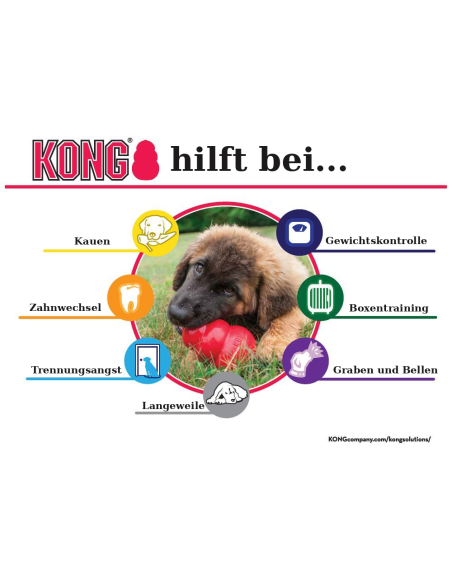 KONG® Classic Rot – Robustes Hundespielzeug aus Naturkautschuk