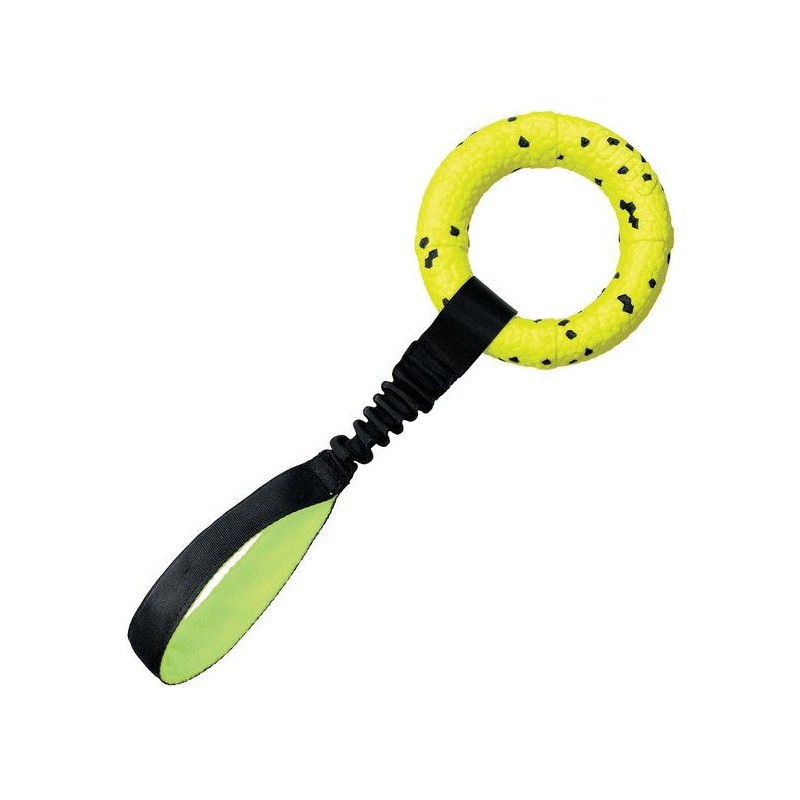 KONG Reflex Zerrspielzeug für Hunde, gelb, 40 x 14,5 x 3 cm