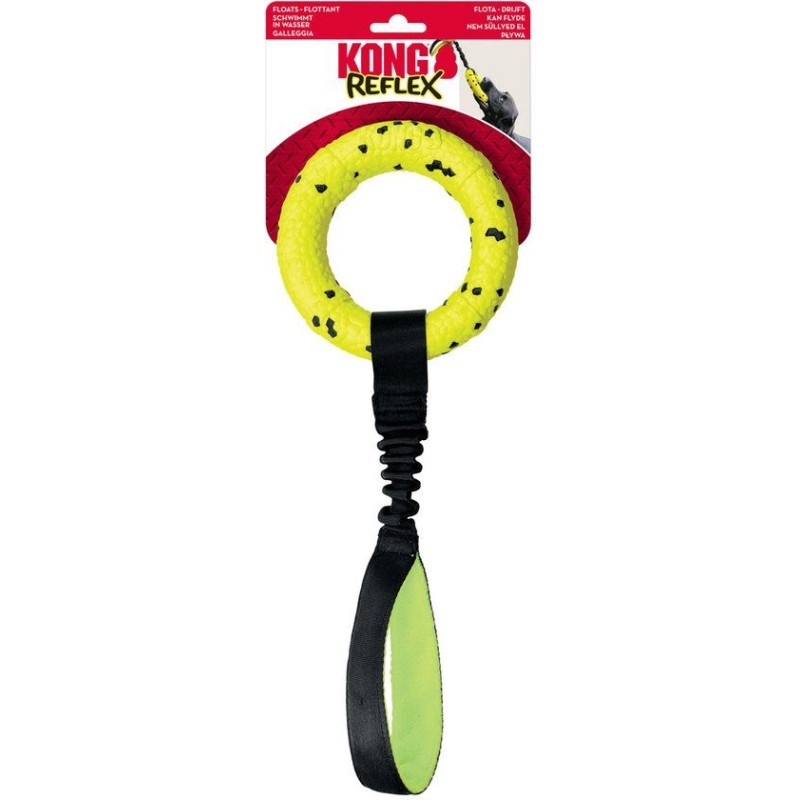 KONG Reflex Zerrspielzeug für Hunde, gelb, 40 x 14,5 x 3 cm 2