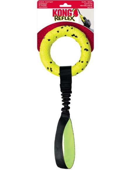 KONG Reflex Zerrspielzeug für Hunde, gelb, 40 x 14,5 x 3 cm