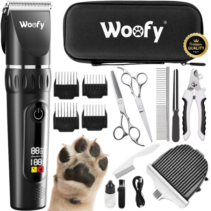 Leise Hundeschermaschine 18-in-1 mit Etui