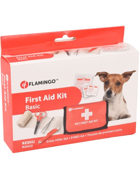 Flamingo Erste-Hilfe-Set Resku Basis für Hunde & Katzen Tier