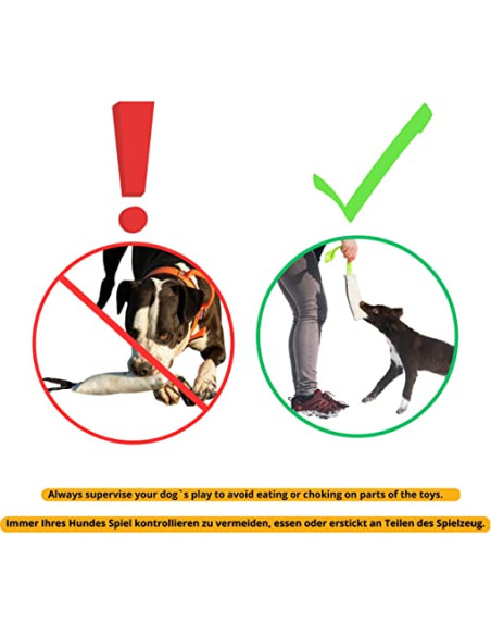 Dingo Beißwülste Wolle mit Griff Bungee