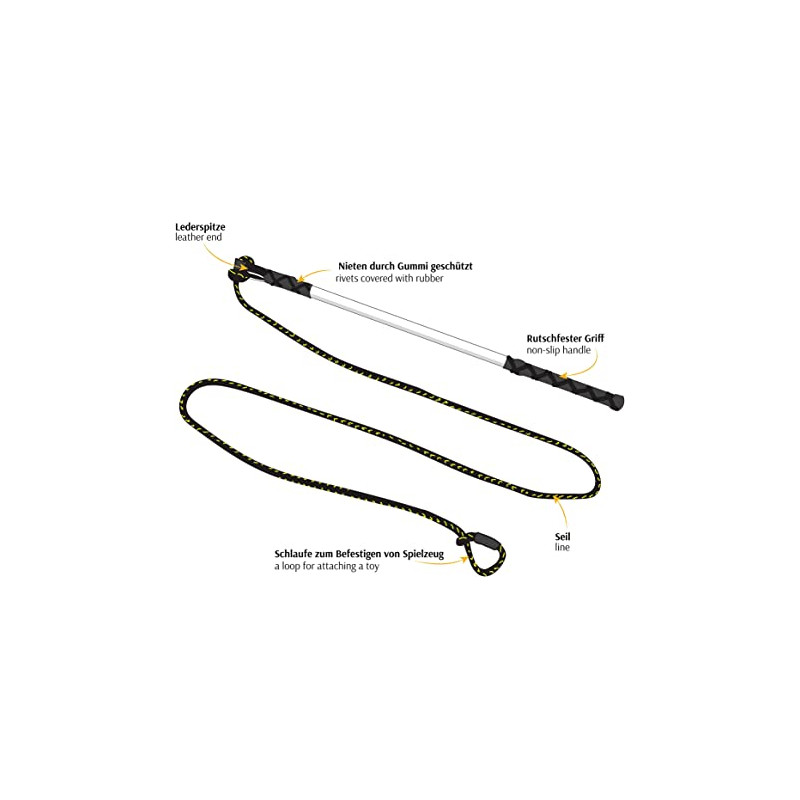 Dingo Angelrute Spielzeug mit Schnur Mop Orange...