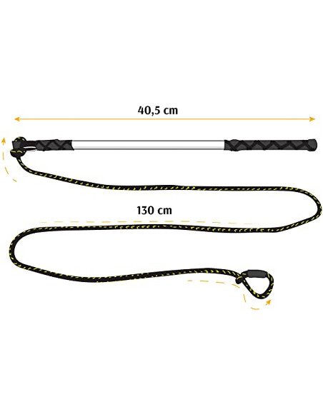 Dingo Angelrute Spielzeug mit Schnur Mop Orange + Schaff Pelz Reizange