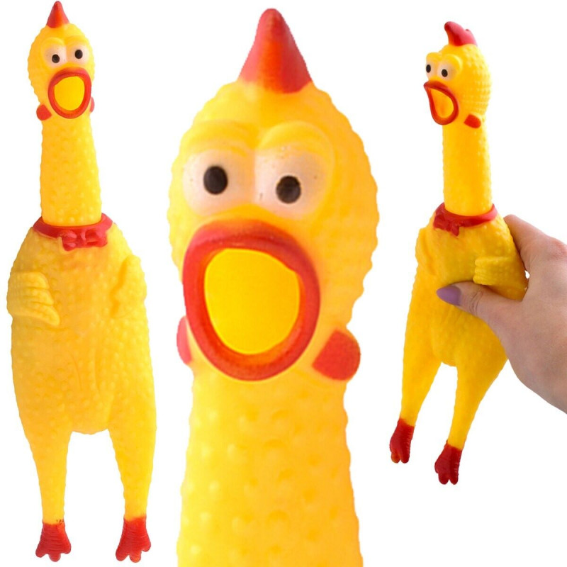 Hundespielzeug quietscher Huhn 2