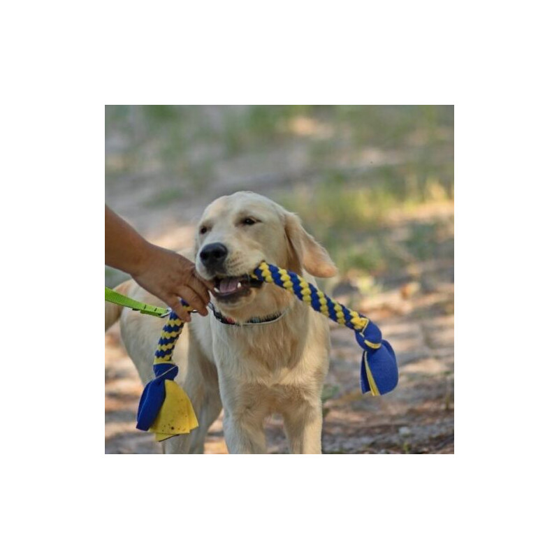 Hund Schlepper Fleece geflochten mit Schwänzen 60 cm 2