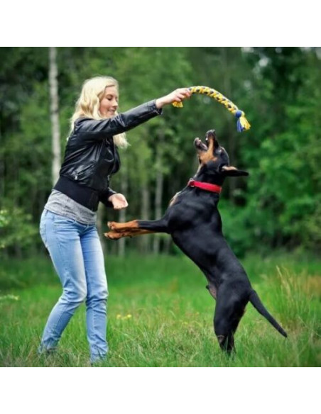 Hund Schlepper Fleece geflochten mit Schwänzen 60 cm