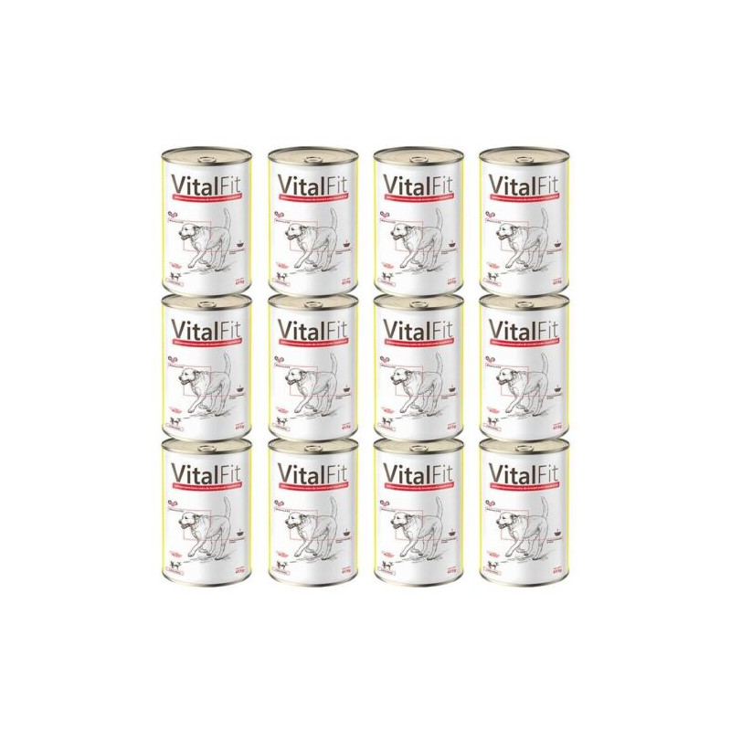 12 x 415 g VitalFit Rindfleisch Nassfutter Hundefutter...