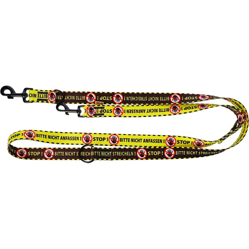 Hundeleine Gelb verlängert Stop Bitte Nicht...