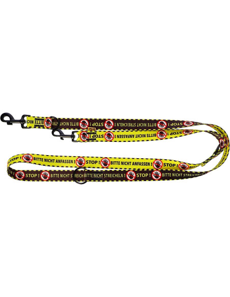 Hundeleine Gelb verlängert Stop Bitte Nicht Anfassen! Doppelklebeband