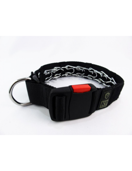 Halsband schwarz mit ITW Nexus-Schnalle.