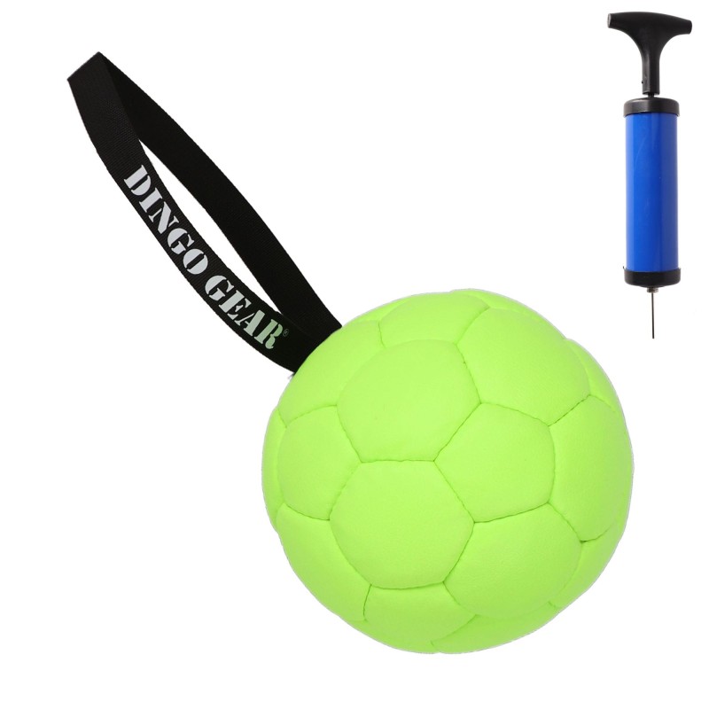 Hundespielzeug Trainings Ball aus Eco Leder mit Pumpe 2